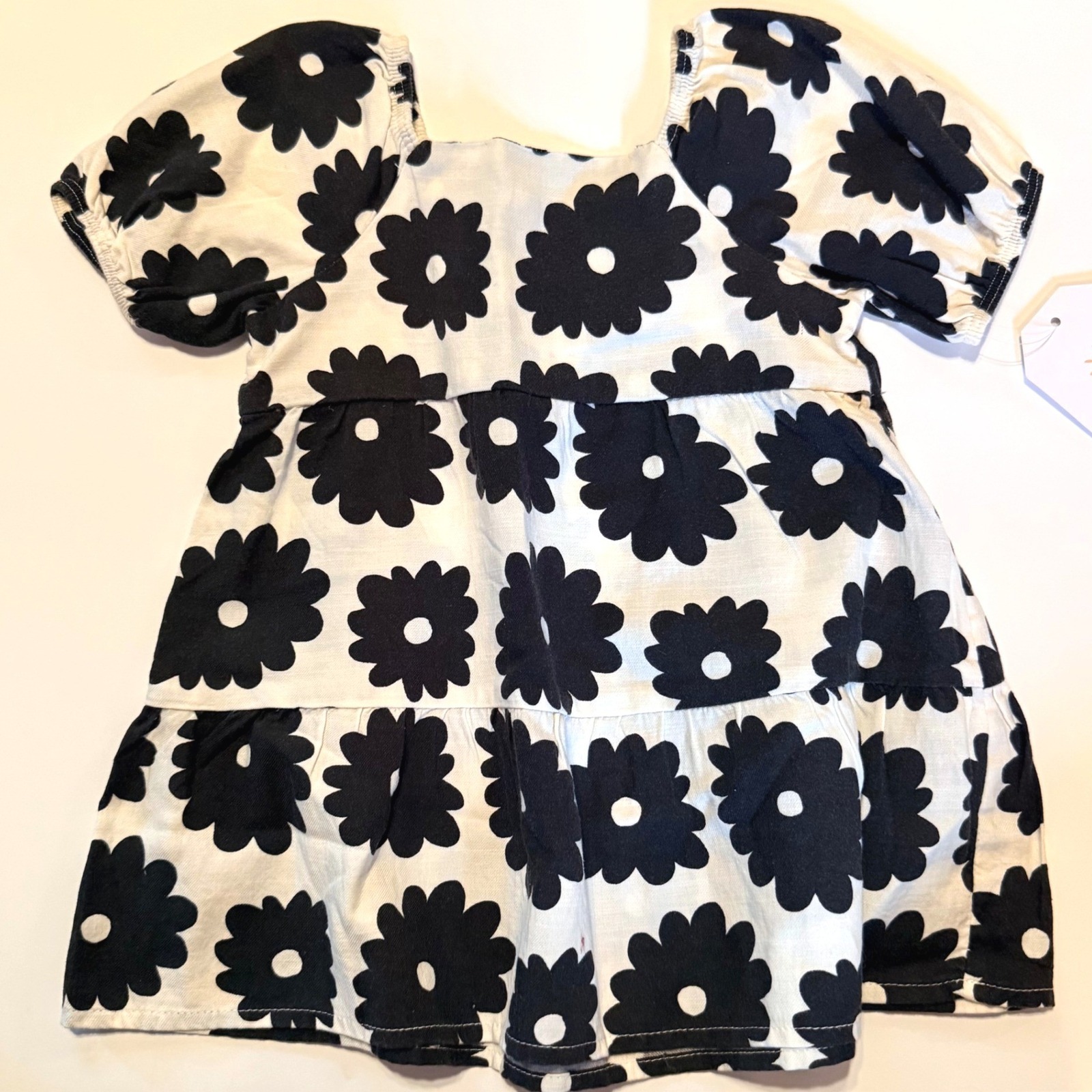 Nwt Little Co By Lauren Conrad Black Floral Daisy Tiered Dress 12m Cottagecore
